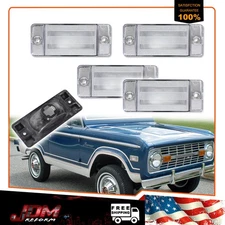 4X Clear Lens Front & Rear Side Marker Light Lamps Kit For 1970-1977 Ford Bronco