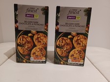 2 Tesco Finest Free From Gluten Free Belgian Chocolate & Pistachio Cookies 150gr