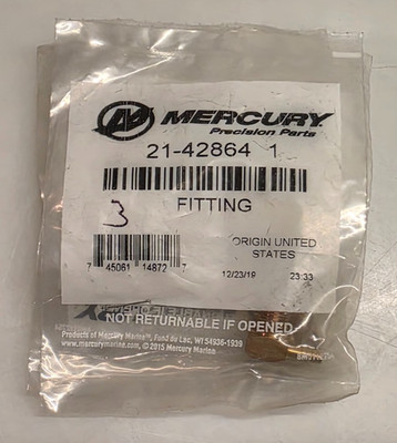 Mercury 21-428641 FITTING Check Valve