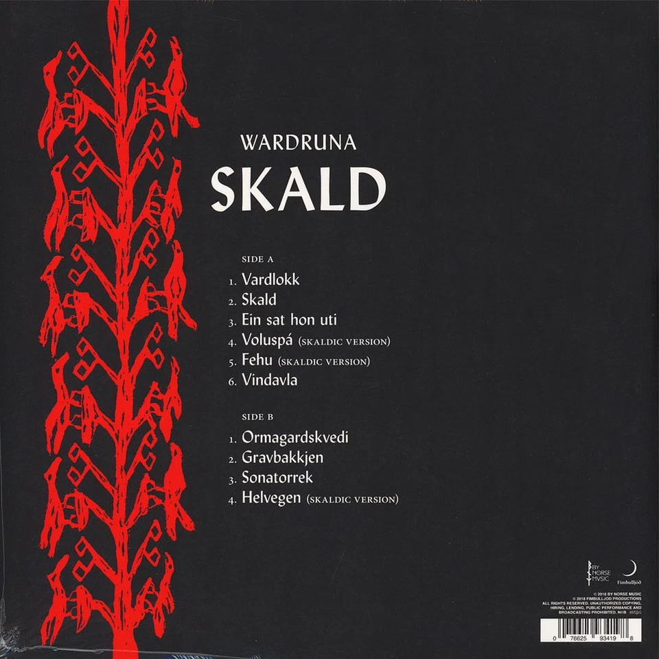 Wardruna - Skald (Vinyl LP - 2018 - EU - Original) - Bild 2 von 2