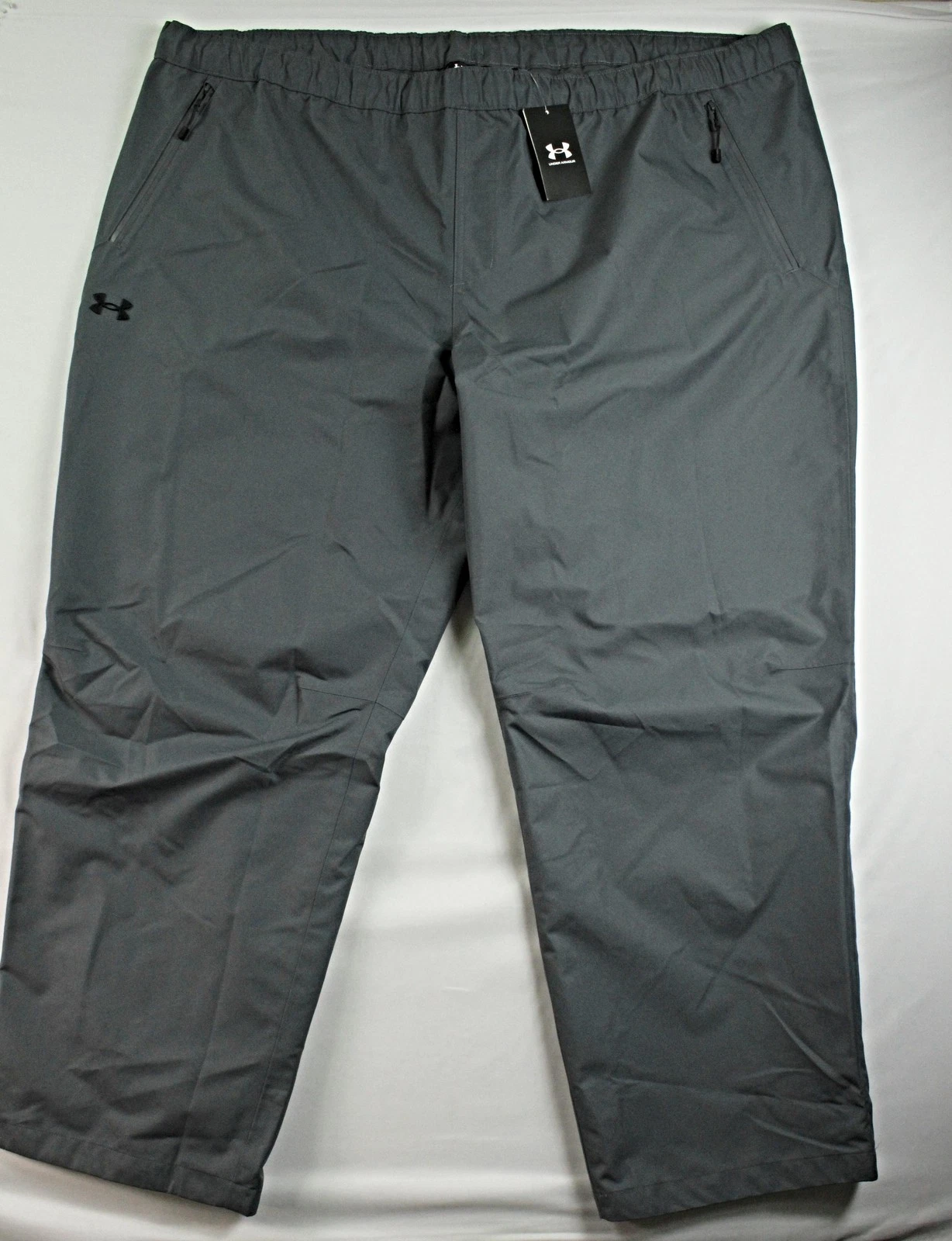 Under Armour Storm Pants Mens 4XL Gray Water Resistant Zip Pockets $130 NEW