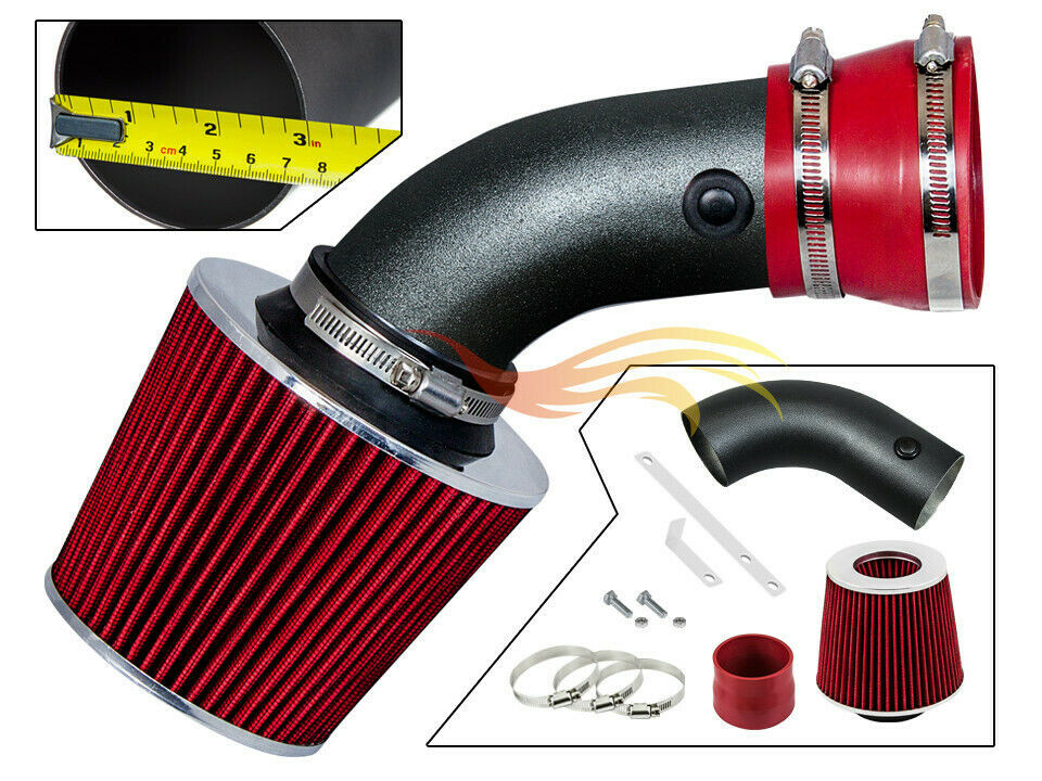 XYZ RW RED Sport Ram Air Intake Kit+Filter For 93-01 BMW 540/740 4.0L/4.4L V8