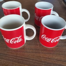 Vtg Coca Cola Gibson Ceramic Mugs Set Of 4