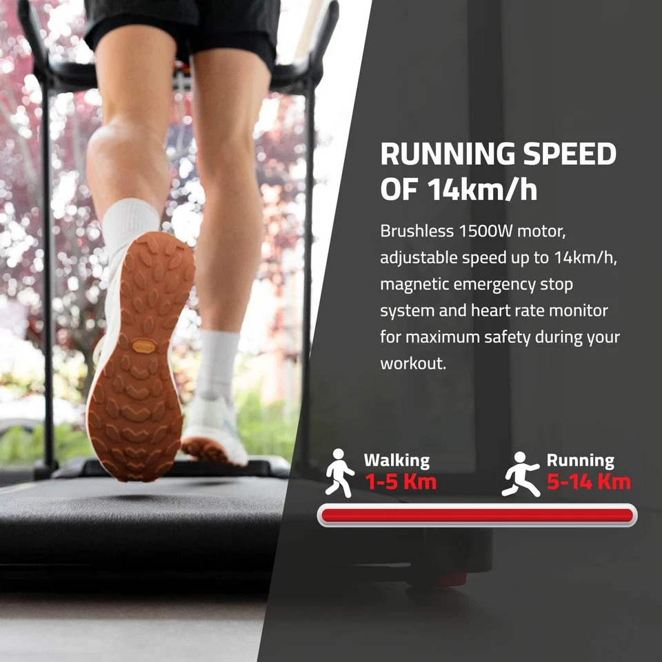 MC-90 - Tapis Roulant Pieghevole, Con Inclinazione, Display LCD Multifunzione, C - Immagine 4 di 4