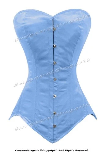 26 Double Steel Boned Waist Training Satin Longline Overbust Tight Shaper Corset