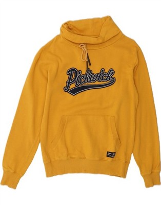 PICKWICK Herren Grafik Sweatshirt Pullover Small Gelb Baumwolle AC47