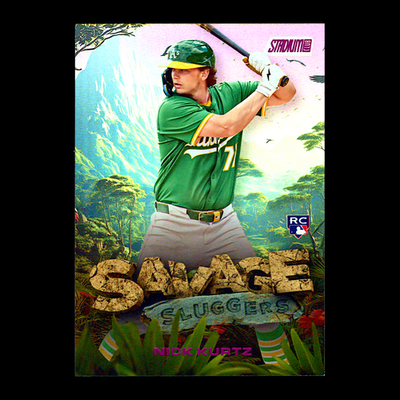acgカード　　Legend    of    SSP⭐︎31 2025 Topps Stadium Club Nick Kurtz RC Savage Sluggers Pink #SS-21