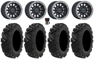 Raceline Alpha Bdlk 15'' Wheels BK 28'' Attack 2.0 Tires Pioneer 1000 / Talon