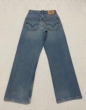 Levis 569 Loose Straight Jeans Boys Size 12 Slim Blue Denim