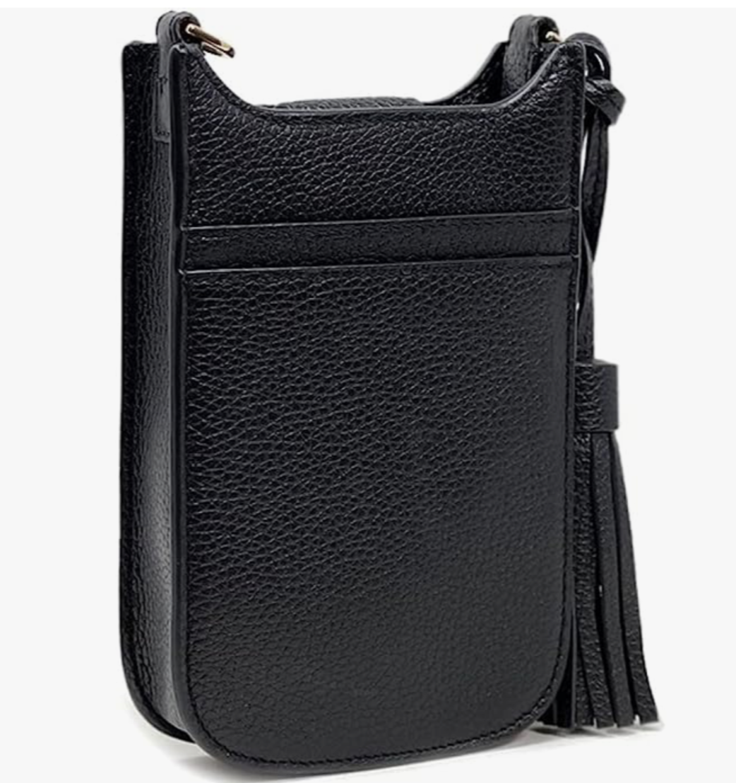 L@@K! NWT Tory Burch Thea Black Leather Cellphone Crossbody