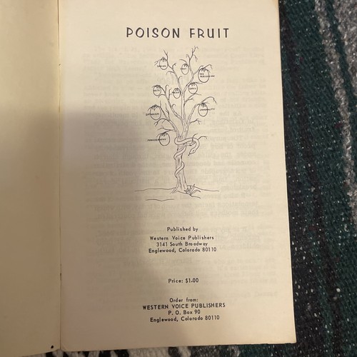 Poison Fruit Harvey H. Springer Rare Christian Teachings On Pornography ONLY ONE - Picture 3 of 8