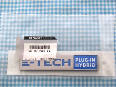 NEUF E-TECH PLUG - IN HYBRID logo sigle embleme lettre badge RENAULT ...