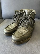 Rockport Hydroshield Ankle Boots Mens 12 M Black Waterproof Moc Toe Lace Up Work