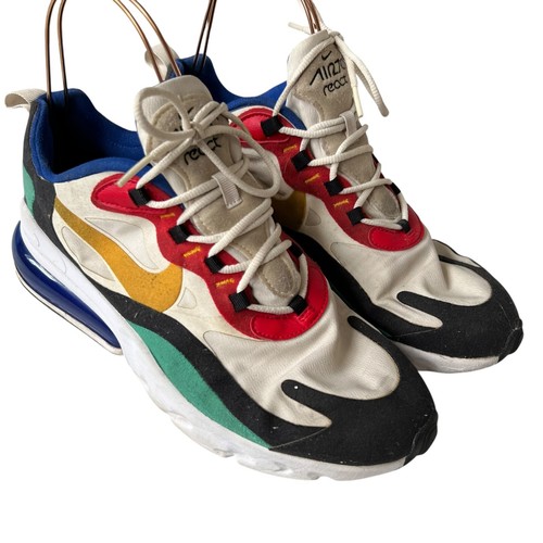 Nike Air Max 270 React Bauhaus sneakers US mens 9.5 multicolor lace up shoes