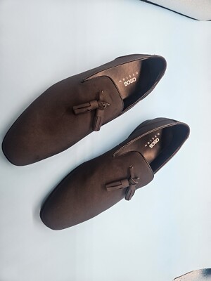 ASOS DESIGN Loafers Dress BLACK Faux Suede with Tassel US  display picture 2