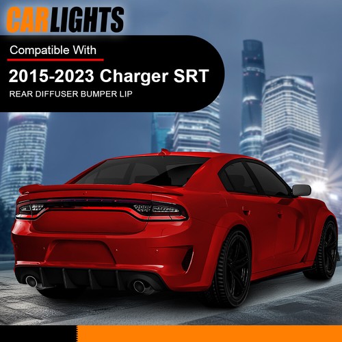 Rear Diffuser Bumper Lip Lower Valance Fit For 15-23 Dodge Charger SRT - Picture 12 of 12