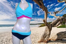 NWT GOTTEX PROFILE Let's Twist SEA BREEZE 2 pc BIKINI Bathing Suit SWIMSUIT 6