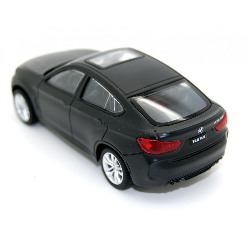 CMC TOY 1:43 BMW X6 M Black Matte F16 2015 Pull Back Action Toy
