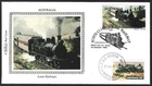 Australia Railway Letter stamp $1.50 on 1985 T.P.O.1 NORTH WEST Benham silk FDC