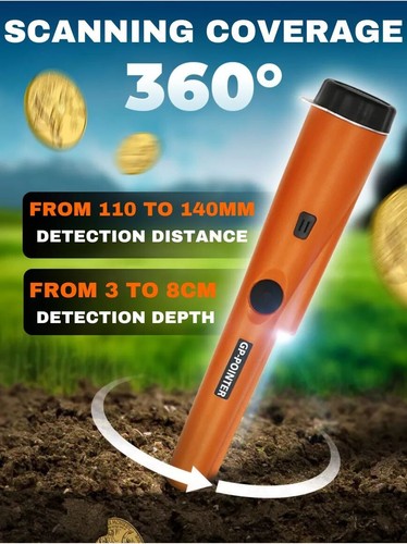 GP Pointer Pinpointing Metal Detector Treasure Hunter Handheld Orange Pin Point - Picture 2 of 12