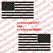 GLOSS BLACK American USA Flag Vinyl Decal for Car Truck Window Side Fender US020