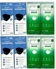 Face Mask Protects Ultra-Fine Dust, Infection KF94 4 White 4 Black Made in Korea