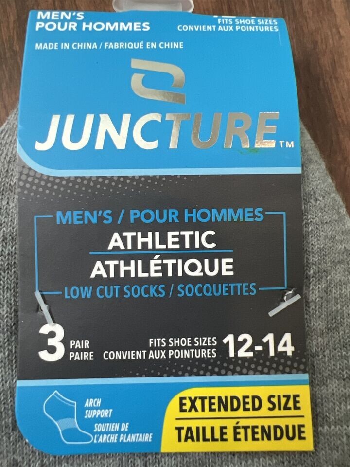 Juncture Athletic Gray Ankle Socks 3pack mens 1214 eBay