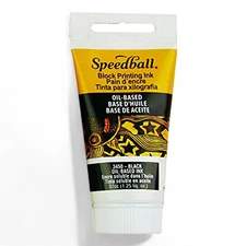 ProPrint Black Ink: Professional Grade, Permanent Block Printing Ink - 1.25oz AP