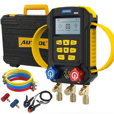 Refrigeration Digital Manifold Gauge HVAC Vacuum Pressure Temperature Leak Test