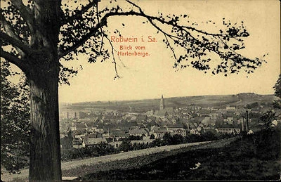 Roßwein Sachsen ~1900 Blick vom Hartenberg Totale Verlag Brück & Sohn ungelaufen - Bild 1 von 2