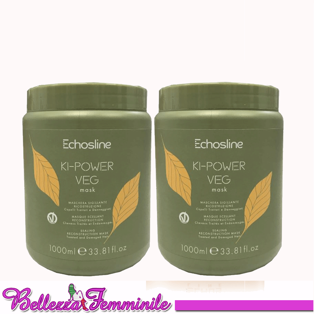 Maschera sigillante ricostruzione capelli  2x1000ml Ki-Power veg