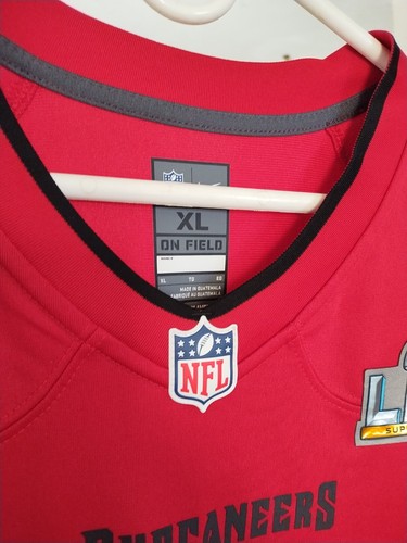 Tom Brady Tampa Bay Buccaneers Nike NFL Super Bowl LV Game Jersey Men's XL - Red - Picture 7 of 11