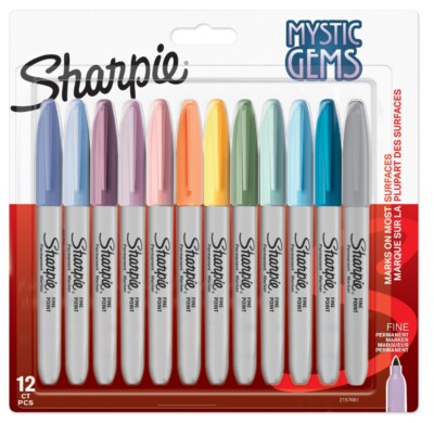 12 Sharpie Permanent-Marker FINE MYSTIC GEMS, 12er Blisterkarte