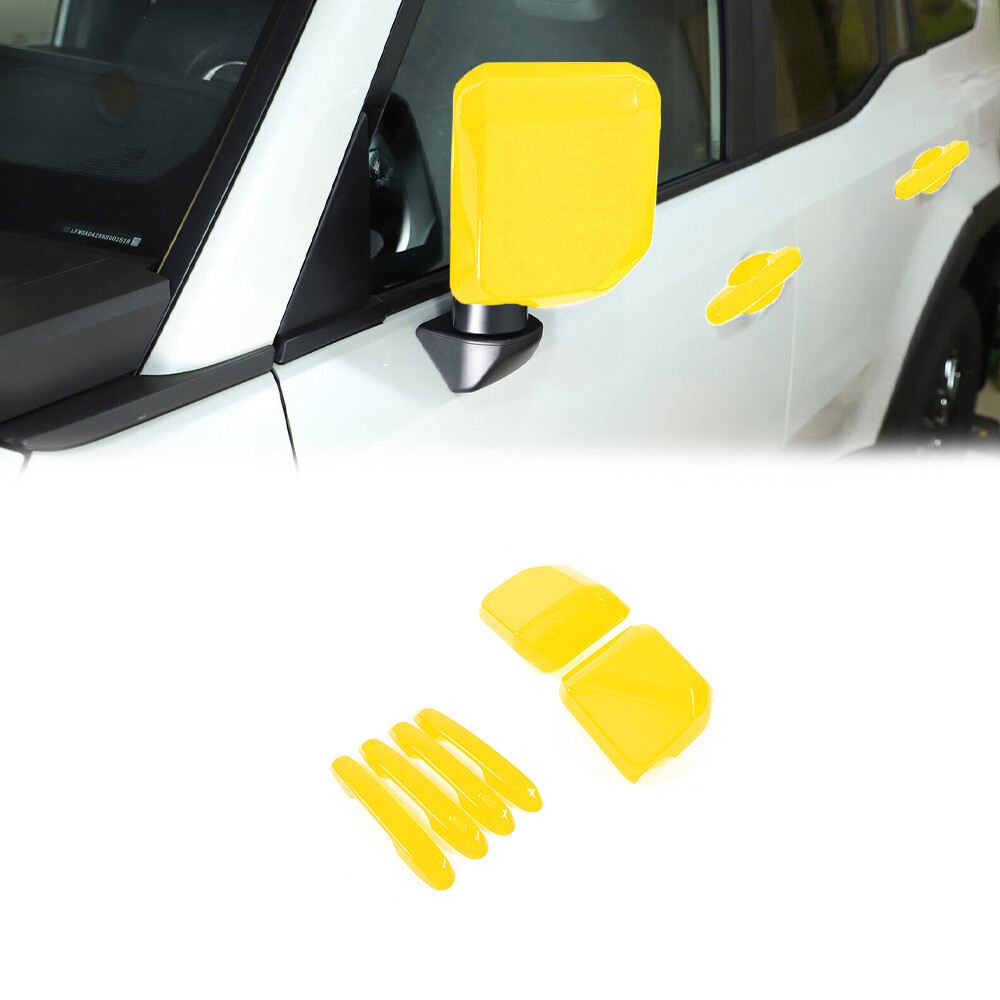 Bright Yellow Door Handle & Rearview Mirror Cover for Toyota Land Cruiser 2024+