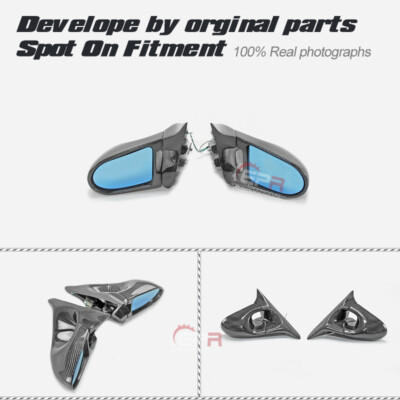 For Subaru Impreza WRX STI GRB GVB GVF LHD Side Rearview Mirrors Carbon Fiber
