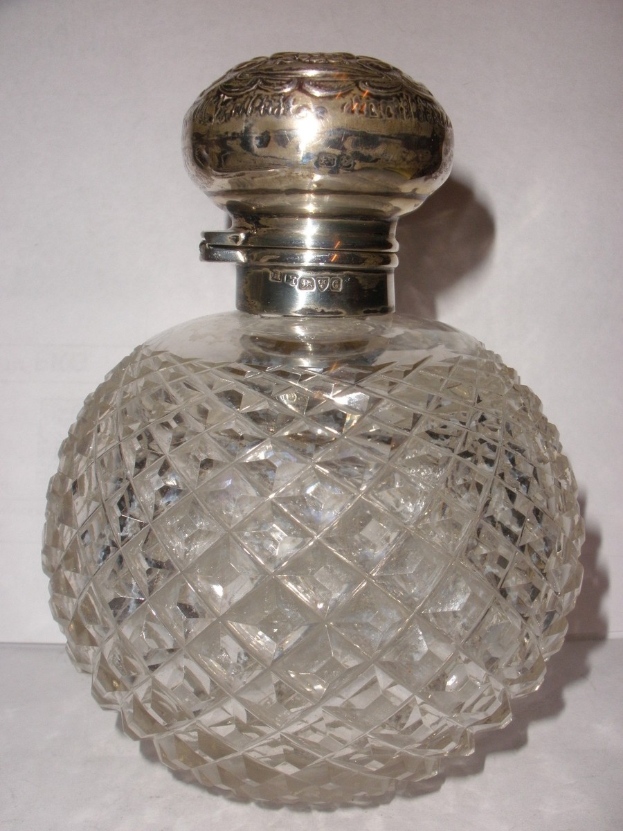 香水瓶 アトマイザー 彫金 SILVER perfume bottle ツキ10