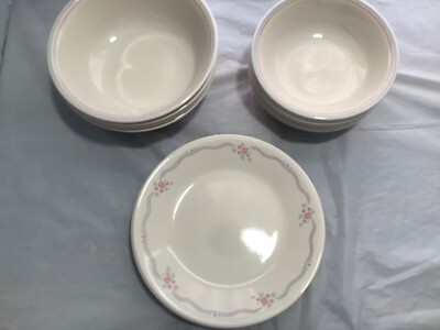 Corelle English Breakfast U PICK Sets 6 Dessert Plates 4 Cereal or 4 Berry Bowls