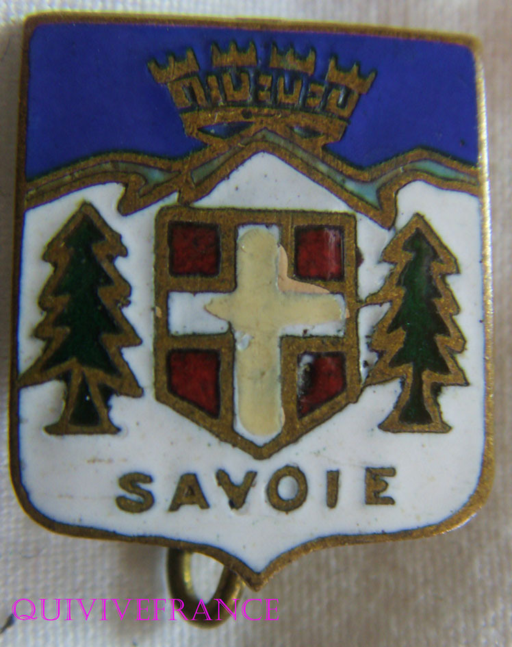 Insigne émaillé Savoie Ski – Blason Sportif, Fabrication Française