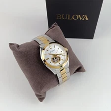 Bulova Surveyor 98A284 Men's Automatic Watch 42mm Gold Silver Two-Tone Classic