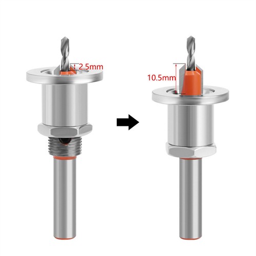 Versenker Aufstecksenker Senker Senkbohrer Holzbohrer mit Schraubenschlüssel 8mm - Bild 3 von 19