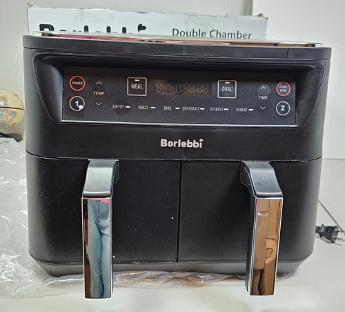 Borlebbi Double Chamber Air Fryer, 8QT, Black 2 Baskets , 6 Functions - Picture 11 of 24