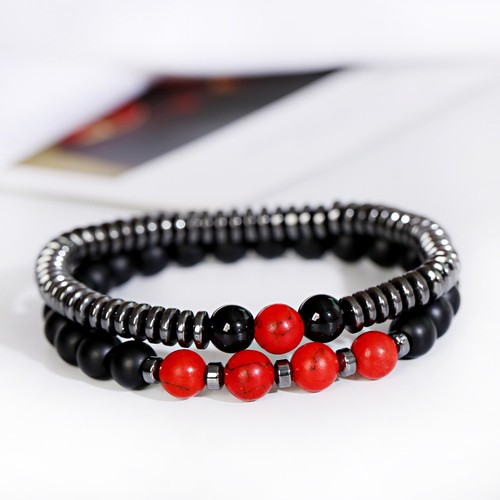 2Pcs/set Natural Stone Beaded Friendship Bracelet Men Women Couple Bracelets - Picture 45 of 51