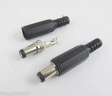 10x 5.5mm x 2.1mm DC Power Male Plug Connector Adapter Plastic Cover Handle Head