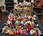 Vintage Large Lot of 167  rare TY Beanie Babies 7 from 1993 first year - 2002