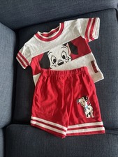 Vintage NWOT Kids Disney Colorblock 101 Dalmatians Shorts Set 18 Months