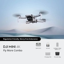DJI Mini 4K Fly More Combo Drone 4K 249g GPS Gimbal 3 Assi RC-N1C 3 Batterie