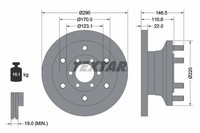 2X Bremsscheibe Vorne Textar 93175400 FÜR Iveco Bremsscheiben Scheibenbremse