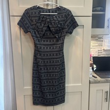 Black And Gray Argyle Pattern Women’s Dress XS