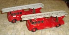 MATCHBOX LESNEY  - 2  x MERRYWEATHER FIRE ENGINES - KING SIZE No15  - UNBOXED