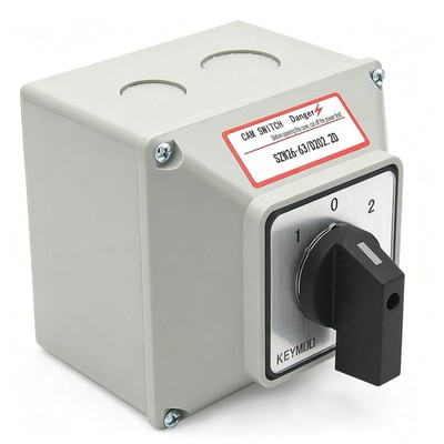 63A Rotary Changeover Switch with Master Switch Exterior Box, 660V 3 Position...